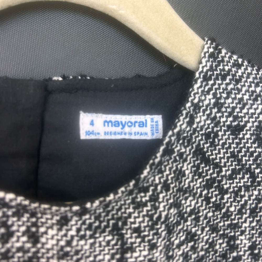 Mayoral tweed girls dress size 4 - Picture 3 of 3
